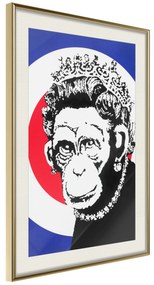 Artgeist Plagát - Queen of Monkeys [Poster] Veľkosť: 40x60, Verzia: Zlatý rám s passe-partout