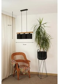 Brilagi - Luster na lanku FOREST 3xE27/15W/230V borovica/čierna