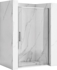 Rea Rapid Swing, 1-krídlové sprchové dvere 120 x 195 cm, 6mm číre sklo, chrómový profil, REA-K5456