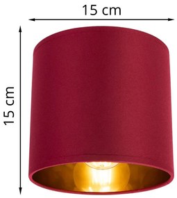 Stropné svietidlo Gama, 3x červené textilné tienidlo, (možnosť polohovania), o