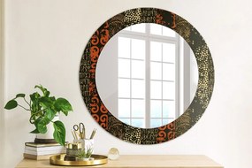 Okrúhle ozdobné zrkadlo na stenu Grunge abstraktný vzor fi 60 cm