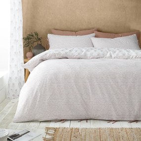 Biele obliečky na dvojlôžko 200x200 cm Woodblock Floral – Pineapple Elephant