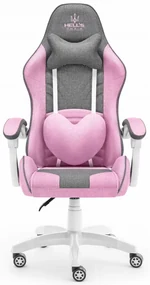Herné kreslo Rainbow Pink Gray Mesh