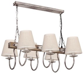 Luster na reťazi CARIN 6xE14/60W/230V svetlá