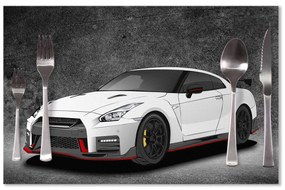 Sablio Prestieranie Nissan GTR 35 Sivý: 40x30cm