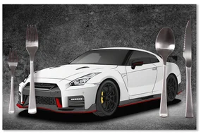 Sablio Prestieranie Nissan GTR 35 Sivý: 40x30cm