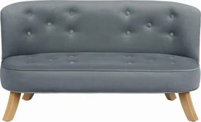 Detská zamatová sedačka šedá 17 cm a 25 cm Biela