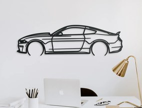 drevko Drevený obraz auta na stenu Ford Mustang 55 Rozmer obrazu: 24,5 x 86 cm, Farba dekorácie: Čierna