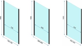Štvorcový sprchový kút REA RAPID SWING 100x100 cm, chróm/transparent - bez vaničky