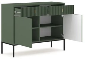 Komoda SUE zelená/čierna