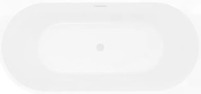 Mexen Silo, rohová voľne stojaca ryhovaná vaňa, pravá, 170 x 80 cm, biela-šedá, biely prepad, 52891708062P-20