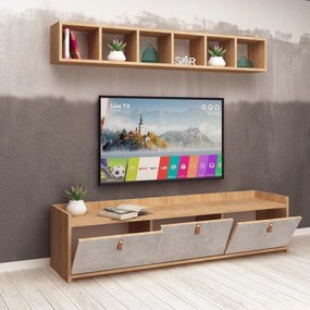 Obývací stěna SLEPPA 150 cm dub/beton