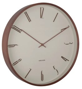 Dizajnové nástenné hodiny Karlsson 6014WG béžové,priemer 40 cm