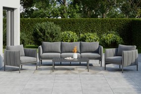 XXXLutz TERASOVÁ SEDACIA SÚPRAVA 4-dielne, kov, textil Ambia Garden - Online Only záhrada - 000037001401