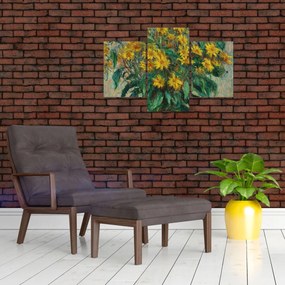 Obraz - Claude Monet, Jerusalem Artichoke Flowers, reprodukcia (90x60 cm)