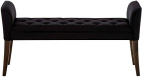 Lavica Cleopatra Chaiselongue látka, nohy antik tmavé - Čierna