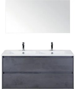 Kúpeľňová zostava Sanox Porto 120 cm zrkadlo 2 zásuvky antracit