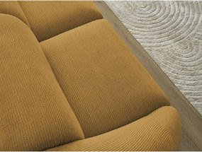 Menčestrová pohovka v horčicovej farbe 250 cm Tina – Bobochic Paris