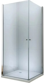 Mexen Pretoria DUO sprchovací kút 75x85cm, 6mm sklo, chrómový profil-číre sklo, 852-075-085-02-00