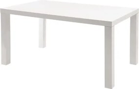 Jedálenský stôl Leo, 160x80 cm, biely lesk%