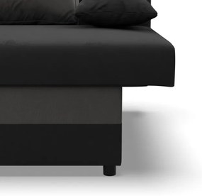 Pohovka NOLA rozkladacia, sivá / čierna