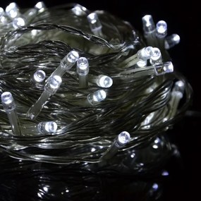 Sada vianočných LED reťazí s časovačom,100 LED,studená biela