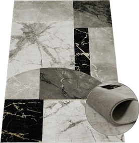 BE Koberec Gloria 3672 GOLD – sivý hnedý čierny obdĺžnikový Rozmer: 60x100 cm