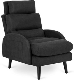 PROXIMA.store - Sklápacie kreslo HENRY FARBA: čierna