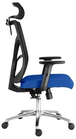 Kancelárska ergonomická stolička Neoseat DIBERTI — čierna/modrá, nosnosť 150 kg