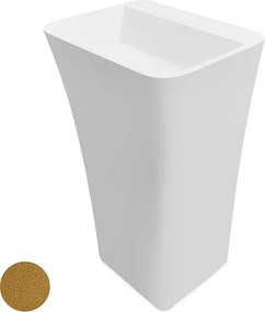 Besco Voľne stojace umývadlo z liateho mramoru Assos S-Line Glam Z UM VS 52x41x84 cm, bez otvoru pre batériu