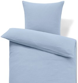 Mušelínová posteľná bielizeň, svetlomodrá, štandardná veľkosť