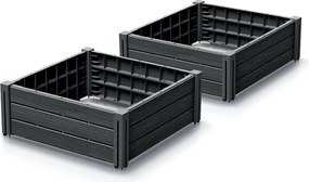 PROSPERPLAST Vyvýšený záhon, 2 ks BASE PLANT 75,6 cm, naturo ECO
