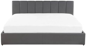 Manželská posteľ 180 cm DARGAN (sivá) (umelá koža) (s roštom a úl. priestorom). Vlastná spoľahlivá doprava až k Vám domov. 1026650