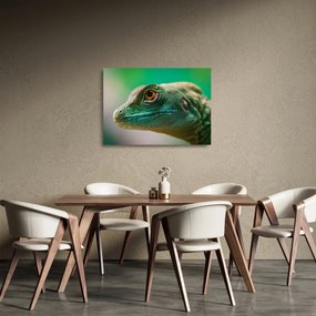 Detailný sklenený obraz jaštera (70x50 cm)