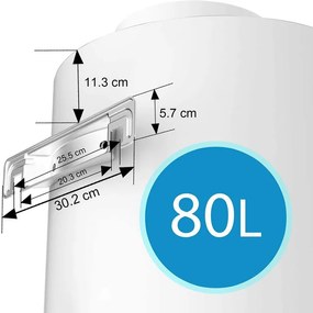 Elektrický zásobník na horúcu vodu 80 l, biely