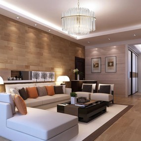 Toolight Toolight, krištáľové stropné svietidlo 6xE14 APP1653-6CP, zlatá lesklá, OSW-01596