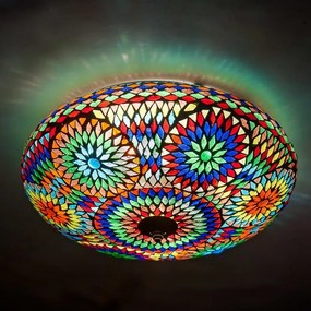 Turecká lampa stropnica mozaiková Melon LIVELY Ø38