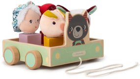 Lilliputiens - ťahací vozík vlk Ľudovít s aktivitami - vkladačka + tvary