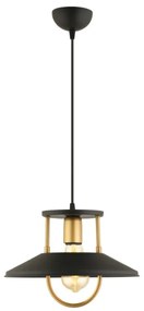 Luster na lanku 1xE27/40W/230V čierna/zlatá