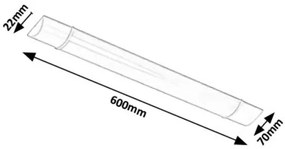 Rabalux LED svietidlo pod kuchynskú linku Batten Light 20W | 1600lm | 4000K | IP20 | 60cm