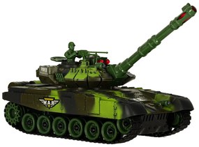 KIK Diaľkovo ovládaný vojenský tank RC War Tank 9993 2,4 GHz, lesná kamufláž