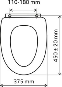 Novaservis - sedátko MDF, WC/BILAMDF