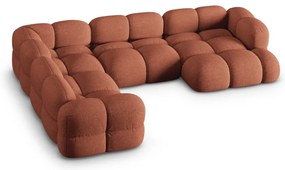 Rohová pohovka v tehlovej farbe (ľavý roh/do tvaru "U") Loretto – Cosmopolitan Design