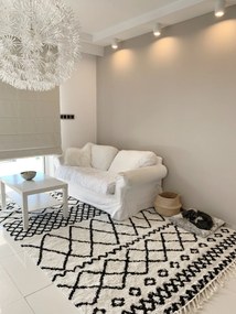 Behúň BERBER SAFI, biely, strapce