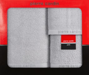 BAVLNENÝ UTERÁK PIERRE CARDIN EVI SADA 3KS 30X50 CM, 50X90 CM, 70X140 CM STRIEBORNÁ