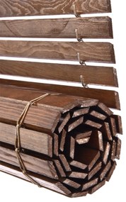 Drevená roleta na pergole - hnedá Šírka rolety: 120 cm, Rozvin rolety: 250 cm