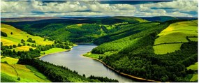 Obraz - Zelená krajina (120x50 cm)