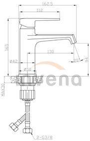 Invena Fira, stojanková umývadlová batéria, čierna matná, INV-BU-71-004-V