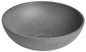 Tmavosivé betónové okrúhle umývadlo ø 44 cm Turf – Sapho