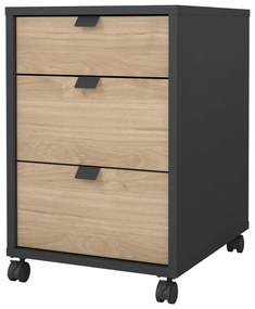Skrinka v dekore duba v antracitovo-prírodnej farbe 41x61 cm Sign – Tvilum